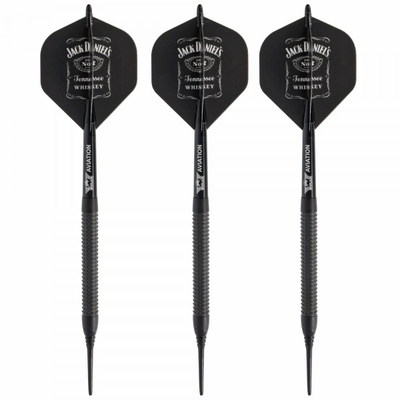 Softdart schwarz, 90% Tungsten, mit Jack Daniel´s Flight, 18 Gramm