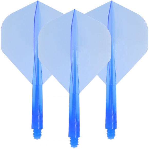 Dartflight Zero Stress, Standard S, short, transparent Blau, 21,5mm