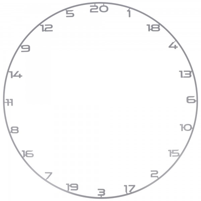 Bullet Zahlenring aus einem Stück, grau