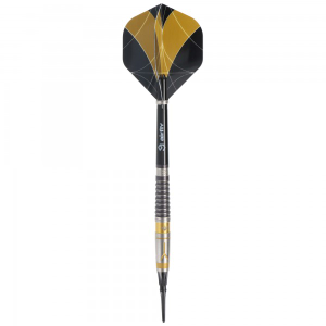 Caliburn Y Softdart, schwarz gold, 90% Tungsten, 20 Gramm