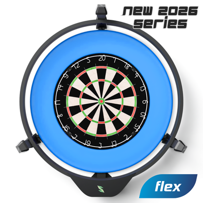 Scolia Home 2 Flex | 2026 Series | Flex-Version mit LED Beleuchtungsring | Steeldart-Autoscoring-System, Home 2 Beleuchtung: mit LED Ring, Home 2 Version: Flex Version (Abo), Farbe: Schwarz