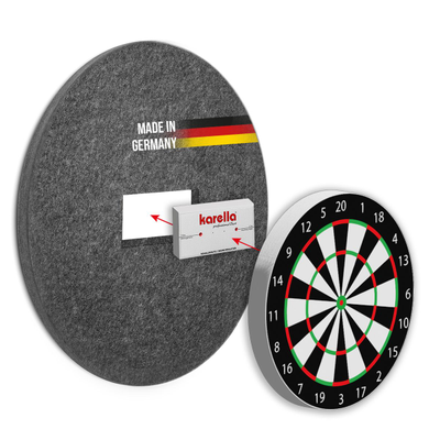 Karella Schallschutz für Steeldartboards mit integriertem Surround/Auffangring