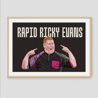 Darts Art Rapid Ricky Evans - Print, Design: Ricky Evans, Format: A3
