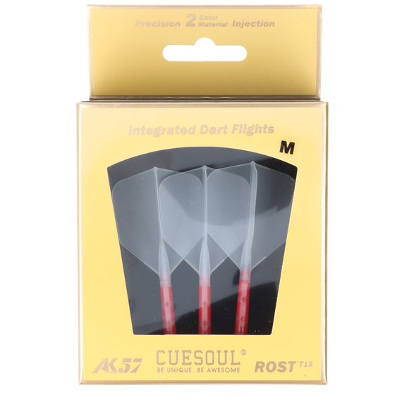 Cuesoul integrierte Dart Flights AK7, Standard M, rot weiß, 8 image