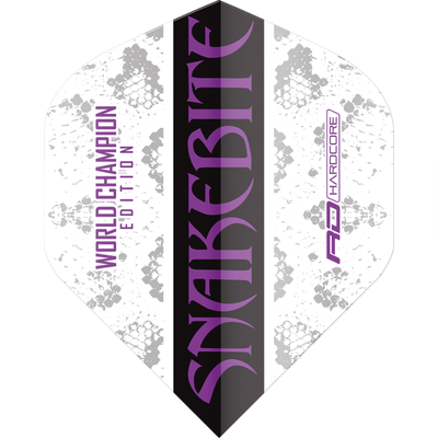 Red Dragon Hardcore Peter Wright Snakebite World Champion Standard Flight, Farbe: Weiß & Schwarz