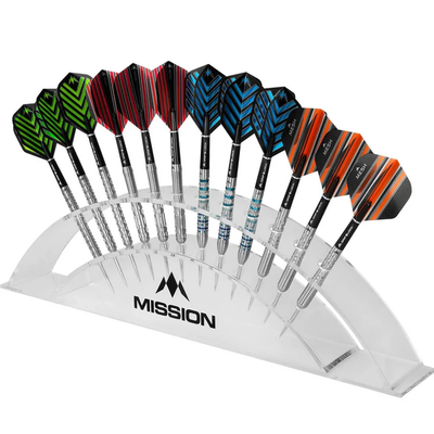 Mission Station 12 Darts Ständer (Display), Farbe: Transparent