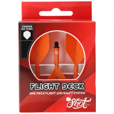 Shot Dart Flight und Shaft, Standard No.2, orange, Medium, 31,2mm
