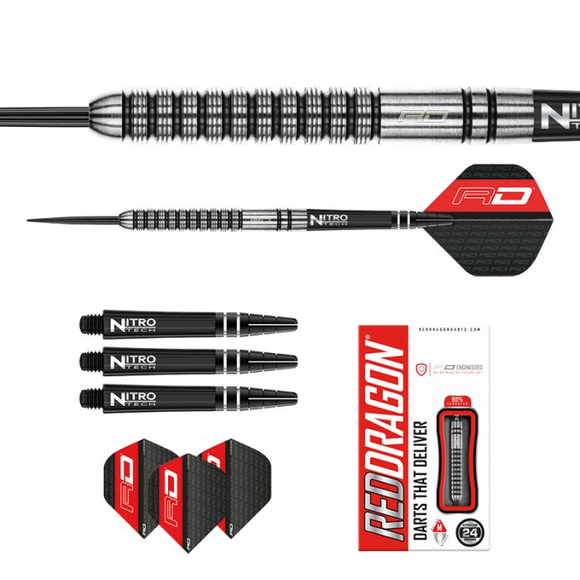 RedDragon Gian van Veen 90% Tungsten Steeldarts, Gewicht: 24 Gramm, 3 image