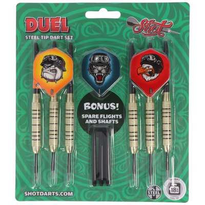 Duel Brass Plated Steeldart, Value Range 22, 18 Gramm