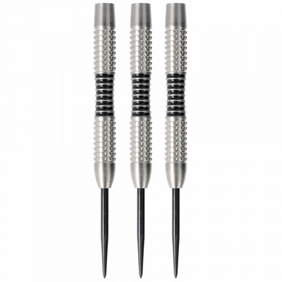 Steeldart Barrel silber schwarz mit Mulde, 90% Tungsten, 20gr