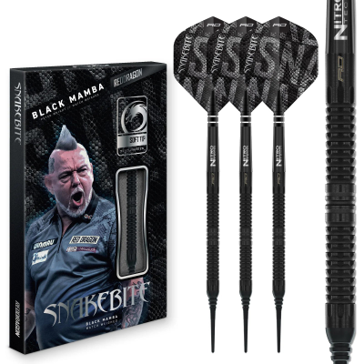 Red Dragon Peter Wright Black Mamba Softdart, Gewicht: 20g