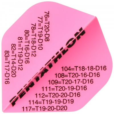 Pentathlon Dartflight Scorer-Pink, 3 Stück