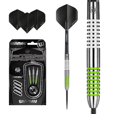 Winmau "Ton Maschine green/white" Steeldarts, Gewicht: 21