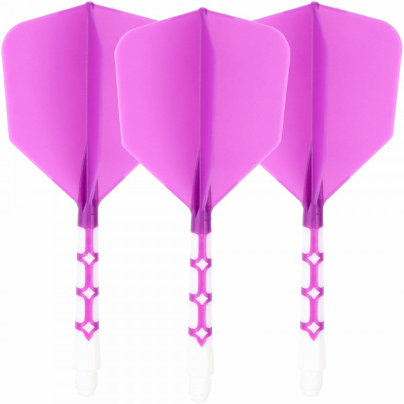 Cuesoul integrierte Dart Flights AK7, Standard L, lila weiß