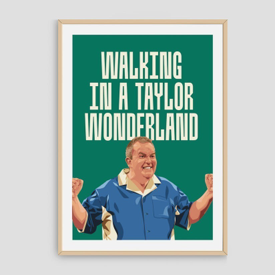Darts Art Walking In A Taylor Wonderland - Print, Design: Phil Taylor, Format: A3