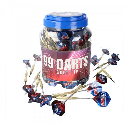 99 Stück Softdarts im Löwen Dart Design, 18 Gramm, in praktischem Eimer