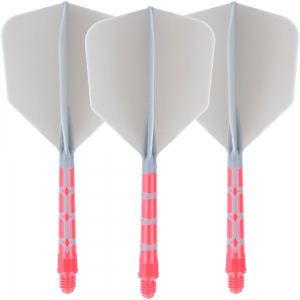 Cuesoul integrierte Dart Flights AK7, Standard L, grau rot