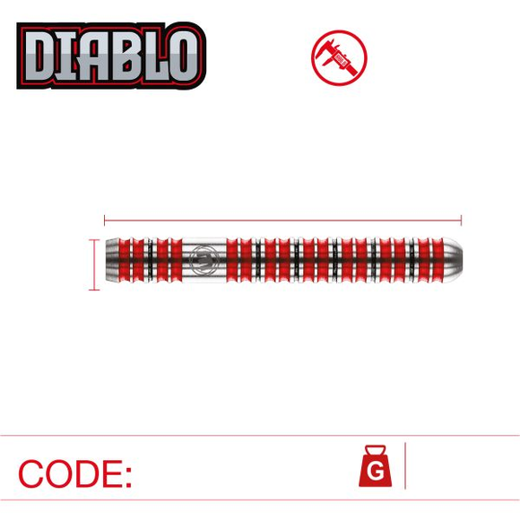 Wimau Diablo Steeldarts 90%, Gewicht: 24, 4 image
