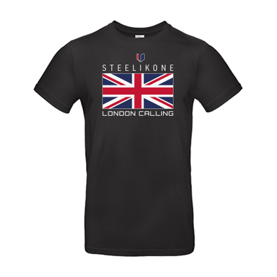 T-SHIRT - STEELIKONE - LONDON CALLING [SCHWARZ], Farbe: Schwarz, Größe: S