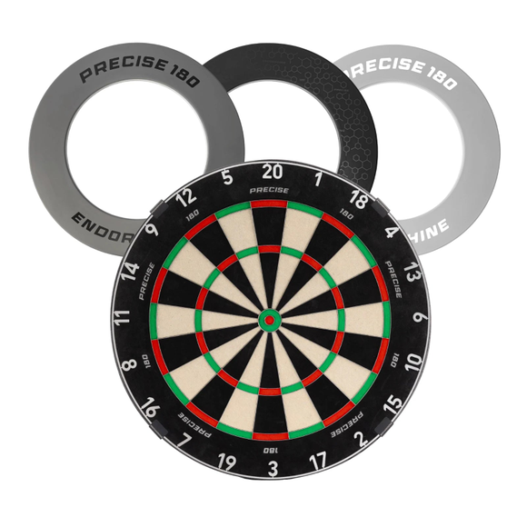 Precise180 | Endorphine Dartboard Bundle Gunmetal + Pro Surround, Surround Variante: Pro, 3 image