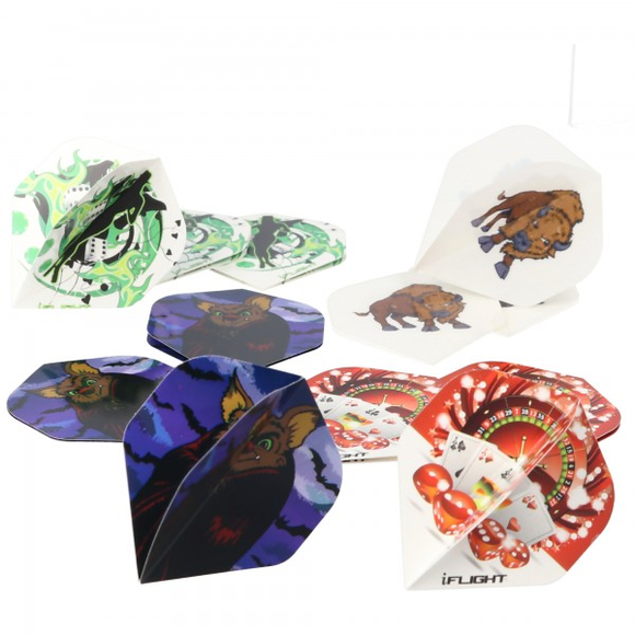 12 Flights, verschiedene Motive, farblich sortiert