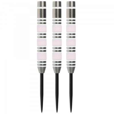 Steeldart Barrel 21 Gramm, rose silber weiß, 3 Stück