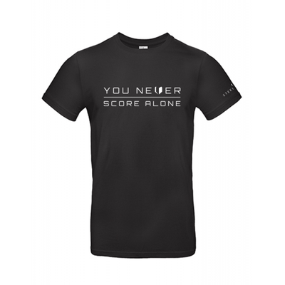 STEELIKONE T-Shirt - YOU NEVER SCORE ALONE, Farbe: Schwarz, Größe: S