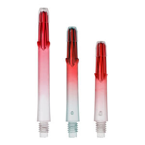 L-Style Locked Straight TwoTone Shafts - Transparent / Rot, Länge: 190