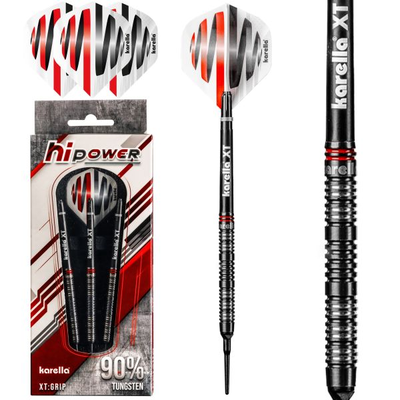Karella Softdarts "HiPower" schwarz, 90% Tungsten, Gewicht: 18