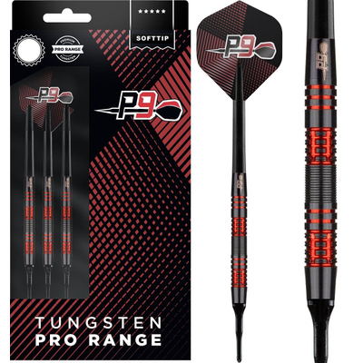 P9 Darts Black Titanium PCT Pro Range 1 Softdarts 22 Gramm