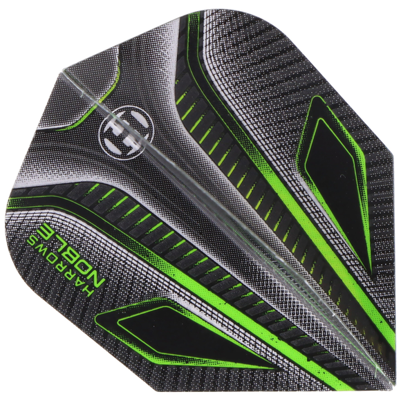 Harrows Noble Dartflight, No6, Standard, schwarz grün, 3 Stück, 2 image