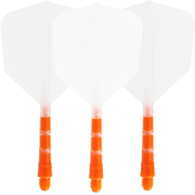 Cuesoul integrierte Dart Flights AK7, Standard M, transparent orange