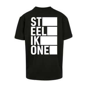 T-Shirt - STEELIKONE Oversize VERTICAL, Farbe: Schwarz, Größe: S