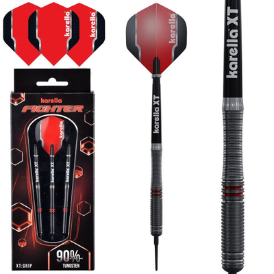 Karella Softdarts "Fighter" schwarz, 90% Tungsten, Gewicht: 18