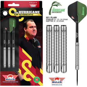 Bull's NL Kim Huybrechts 80% Tungsten Steeldarts, Gewicht: 22 Gramm