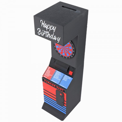 Mini Dartautomat, die Dartautomat Spardose, Happy Birthday