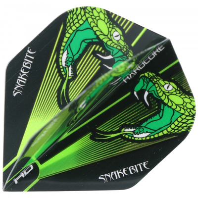Peter Wright Snakebite Dart Flights, schwarz grün