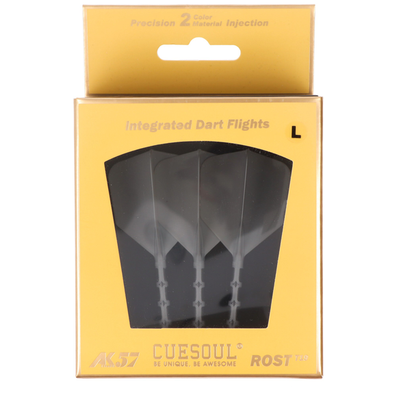 Cuesoul integrierte Dart Flights AK7, Standard L, schwarz, grau, 8 image