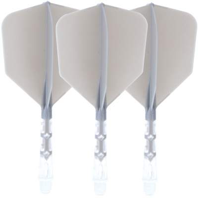 Cuesoul integrierte Dart Flights AK7, Standard M, grau transparent