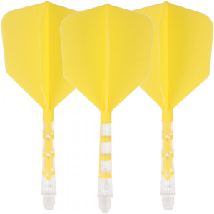 Cuesoul integrierte Dart Flights AK57, L 33.5mm, gelb transparent
