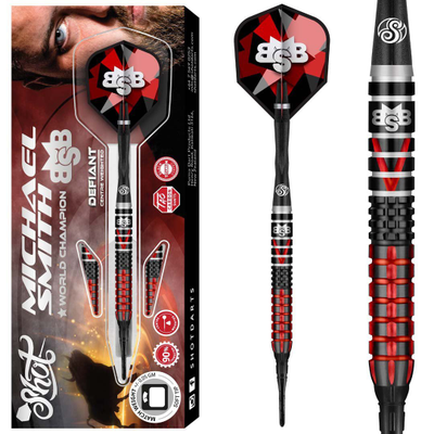 Shot Michael Smith 90% Defiant Softtip, Gewicht: 18 Gramm