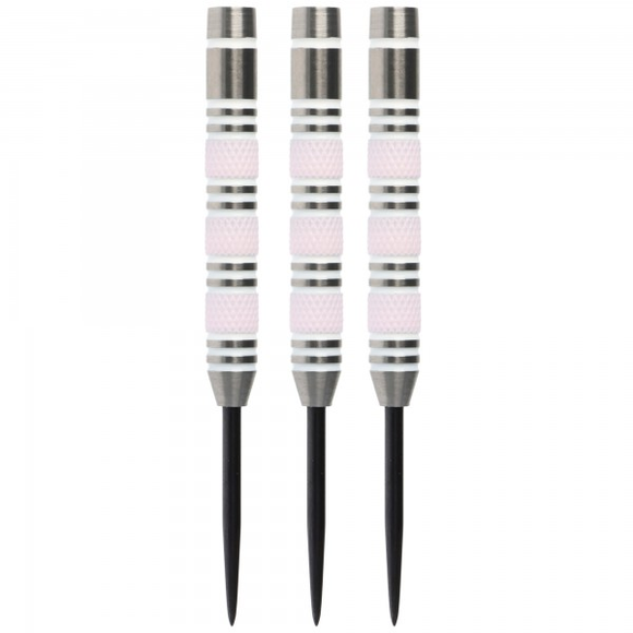 Steeldart Barrel 21 Gramm, rose silber weiß, 3 Stück