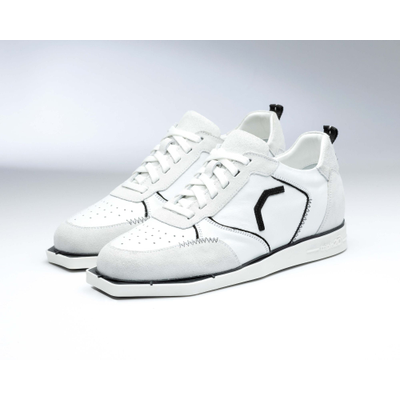 Dartschuh Vollleder weiß/schwarz, Farbe: white/black, Variante: 41