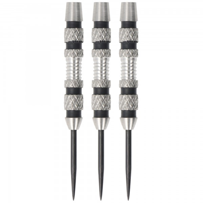 Steeldart Barrel silber, schwarz 85% Tungsten, 51mm, 23 Gramm