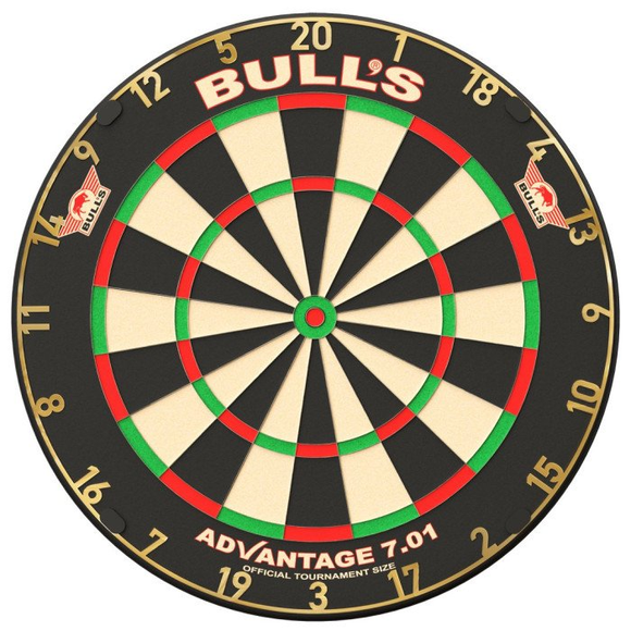 Bull's Advantage 701 Premium Dartboard mit goldenem Zahlenring