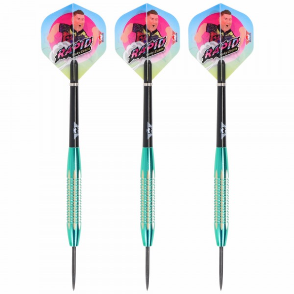 Bulls Ricky Evans Steeldart, Shell Coated Brass Green, 21 Gramm