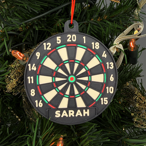 Darts Christbaum-Anhänger personalisierbar als Geschenk Weihnachtsbaum-Schmuck Dartscheibe Dartboard