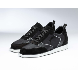 Dartschuh Leder und sportives Mesh schwarz/weiß, Farbe: black/white, Variante: 42