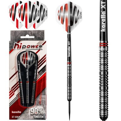 Karella Steeldarts "HiPower" schwarz, 90% Tungsten, Gewicht: 22