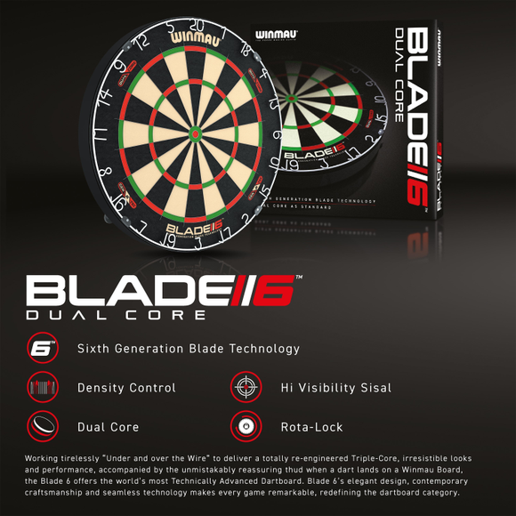 Winmau Blade 6 Dual Core Steeldartboard, 7 image